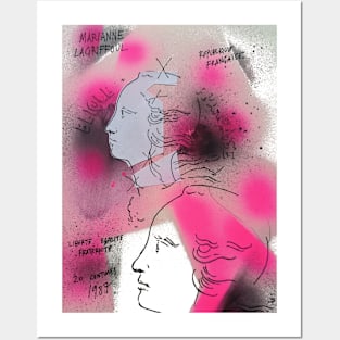 Pink French Lady Posters and Art